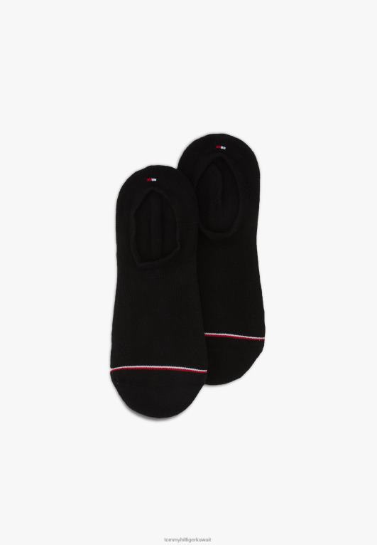 أسود Tommy Hilfiger جوارب رياضية للرجال مكونة من قطعتين 446446782