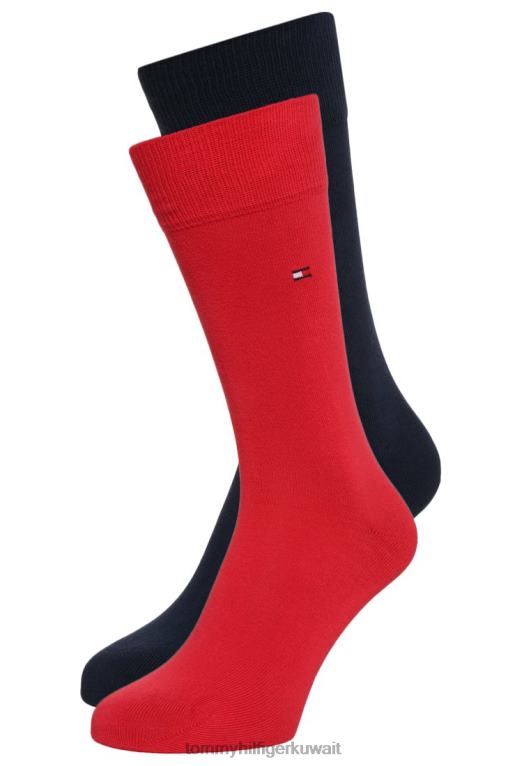 تومي الأصلي Tommy Hilfiger جوارب رجالية كلاسيكية مكونة من قطعتين 446446784