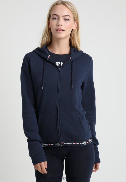 أزرق Tommy Hilfiger هودي بيجامة أعلى 446446841