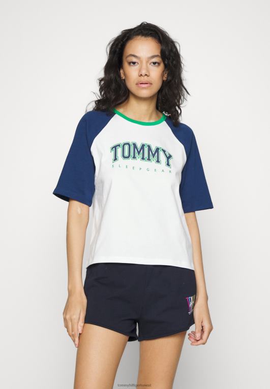 الشفق النيلي Tommy Hilfiger قميص بيجامة للنوم من الدوري 446446866