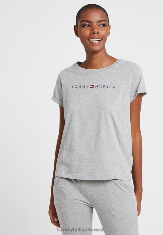 هيذر رمادي Tommy Hilfiger أعلى بيجامة الأصلي 446446910