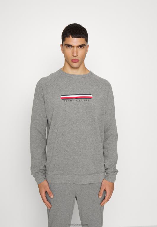 هيذر رمادي متوسط Tommy Hilfiger المسار بيجامة أعلى 446446921