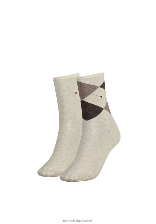 اللون البيج Tommy Hilfiger زوجان من الجوارب 446446938