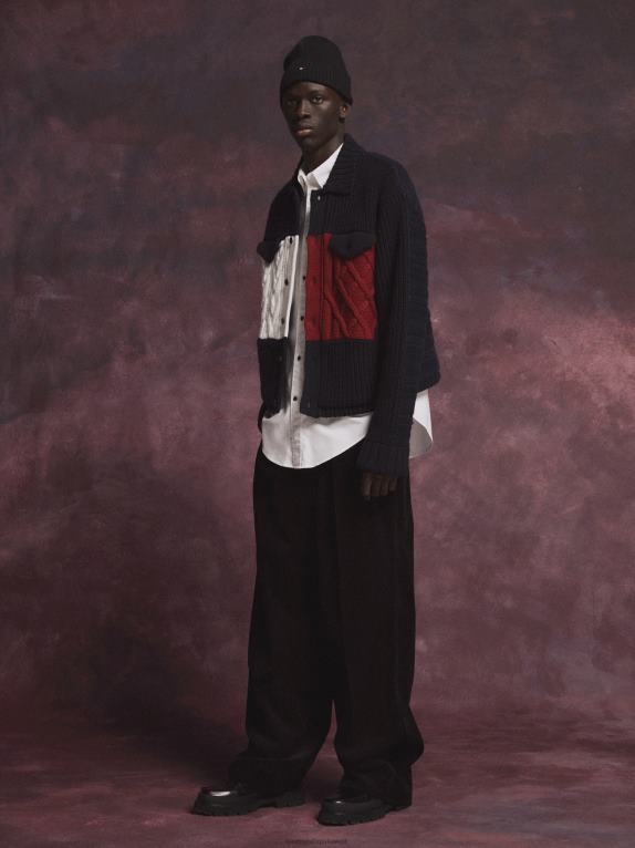 سماء الصحراء Tommy Hilfiger سترة سائق شاحنة محبوكة أيقونة العلم 44644696