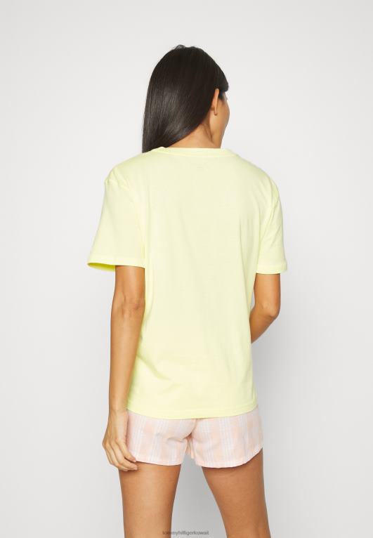 الأصفر الصوفي Tommy Hilfiger تي شيرت بيجامة بشعار الماركة 446446968