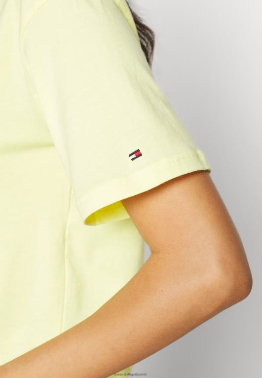 الأصفر الصوفي Tommy Hilfiger تي شيرت بيجامة بشعار الماركة 446446968
