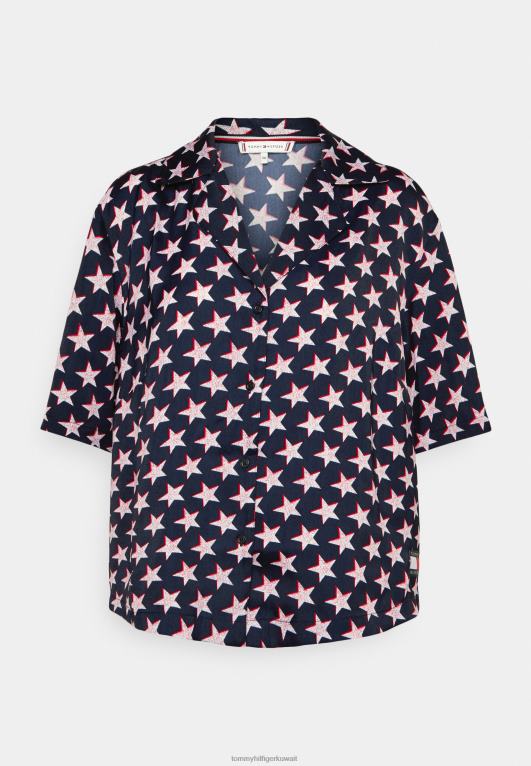 أزرق غامق Tommy Hilfiger قمة بيجامة منحنى 446446973