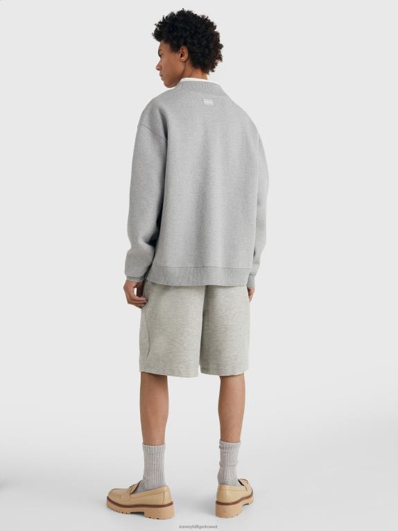 هيذر رمادي متوسط Tommy Hilfiger سترة صوفية جاهزة للتطريز 44644699