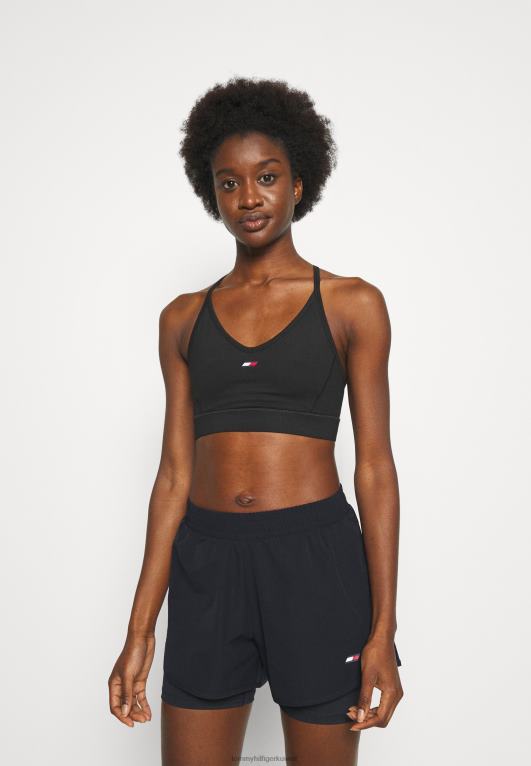 أسود Tommy Hilfiger حمالة صدر رياضية خفيفة الوزن ذات دعم خفيف 446447036