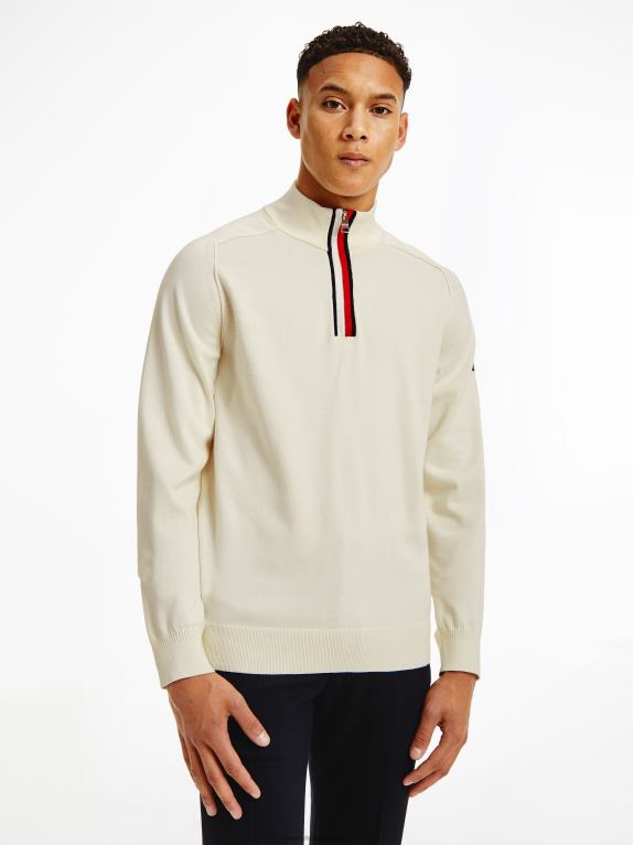 عاج Tommy Hilfiger كنزة نصف سحاب مميزة 44644704