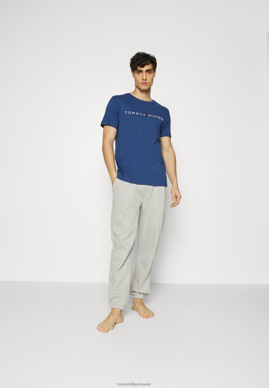 الأزرق البنزين Tommy Hilfiger تي شيرت بيجامة بشعار الماركة 446447055