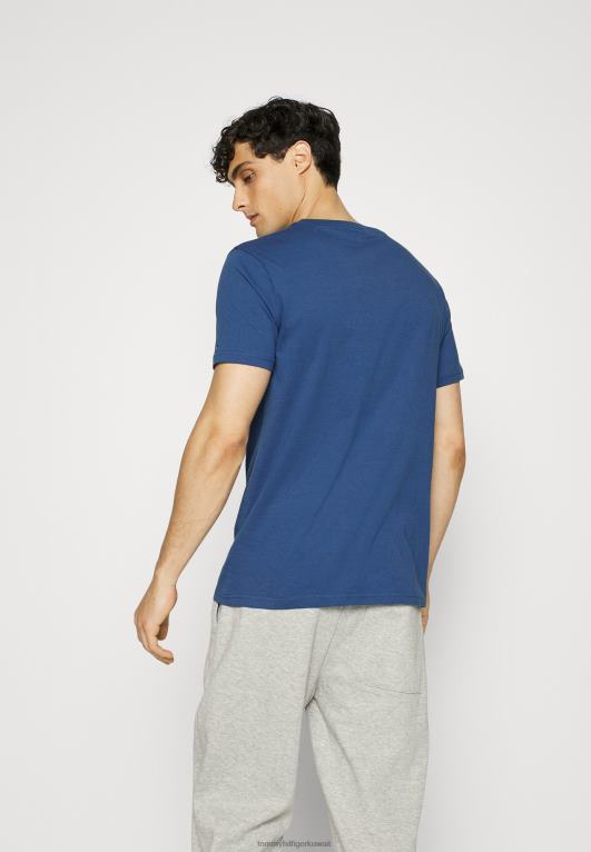 الأزرق البنزين Tommy Hilfiger تي شيرت بيجامة بشعار الماركة 446447055