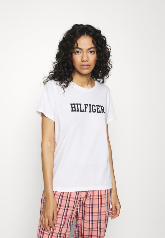 أبيض Tommy Hilfiger تيشيرت بيجامة أصلي 446447059