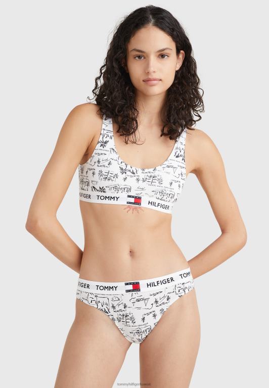 تحياتي البيضاء Tommy Hilfiger طباعة ثونغ 446447062