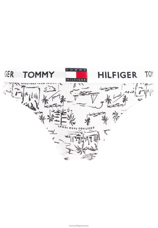 تحياتي البيضاء Tommy Hilfiger طباعة ثونغ 446447062
