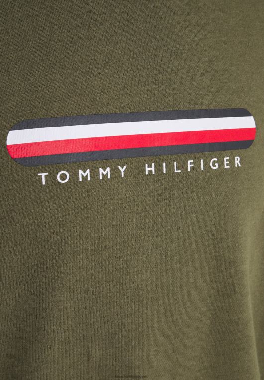الجيش الأخضر Tommy Hilfiger المسار بيجامة أعلى 446447070
