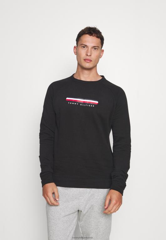 أسود Tommy Hilfiger المسار بيجامة أعلى 446447085