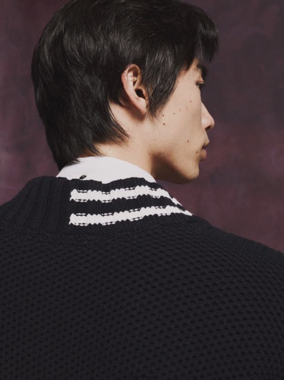 سماء الصحراء Tommy Hilfiger جمع أيقونة العلم محبوك لعبة الكريكيت البلوز 44644710