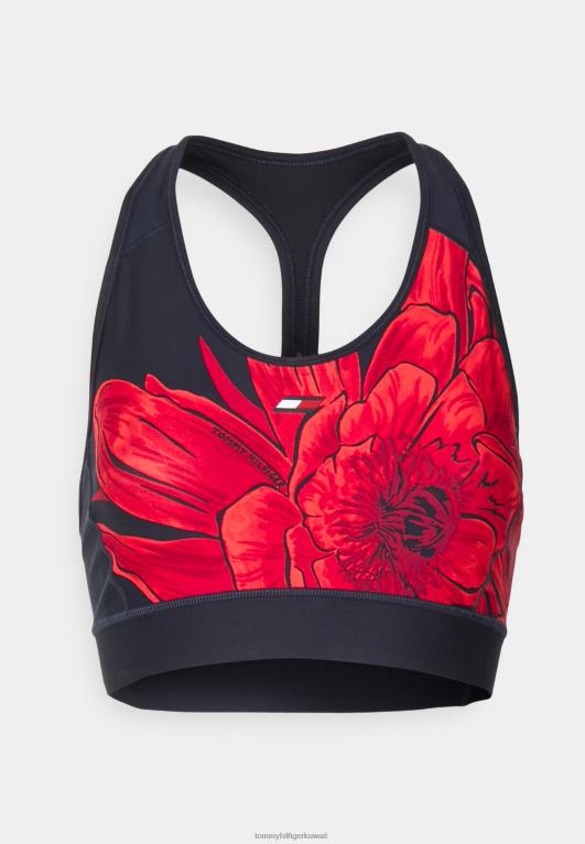سماء الصحراء Tommy Hilfiger حمالة صدر رياضية ذات دعم متوسط ​​وكثافة الأزهار 446447122