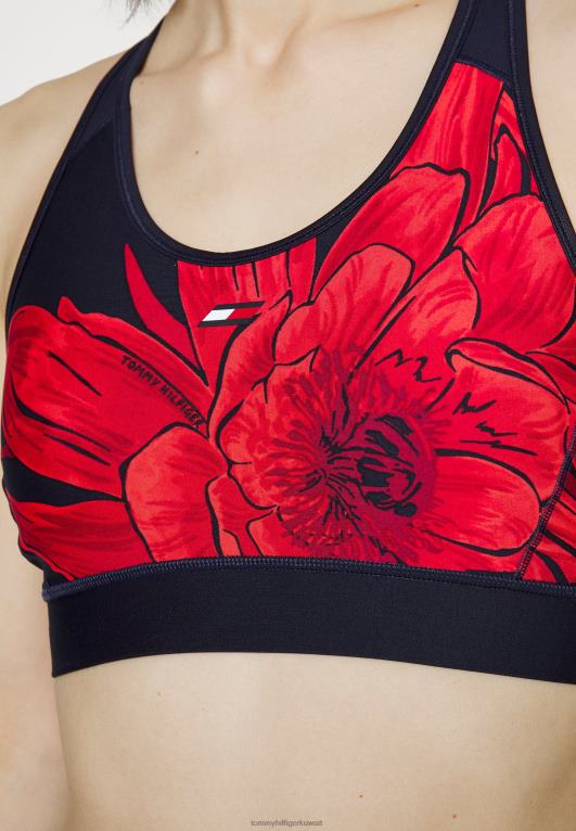 سماء الصحراء Tommy Hilfiger حمالة صدر رياضية ذات دعم متوسط ​​وكثافة الأزهار 446447122
