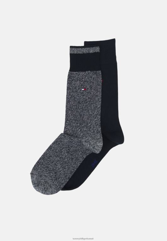 أزرق غامق Tommy Hilfiger جوارب مولين موسمية للرجال، عبوة من قطعتين 446447166