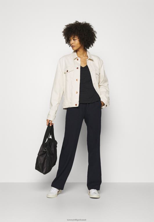 أسود Tommy Hilfiger بلوزة كلاسيكية بأكمام طويلة 446447196