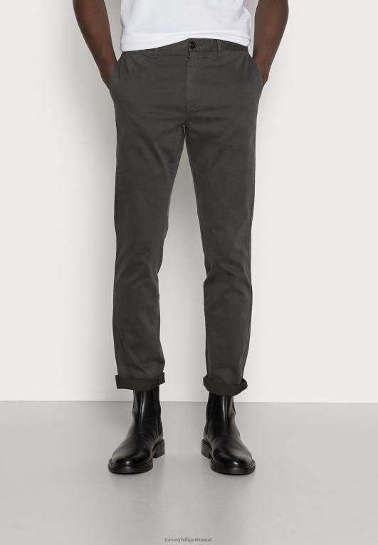 رمادي Tommy Hilfiger بنطال تشينو مرن مستقيم 446447197