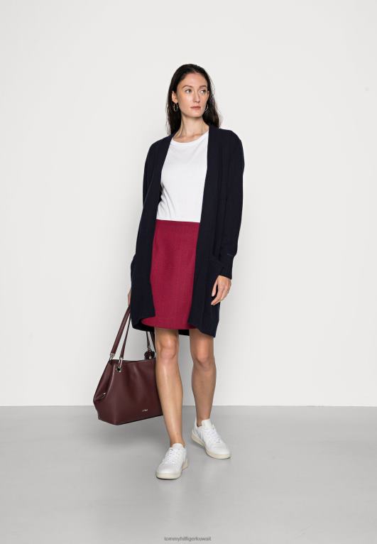 روبي قرمزي متعرجة Tommy Hilfiger مزيج تنورة صغيرة 446447220