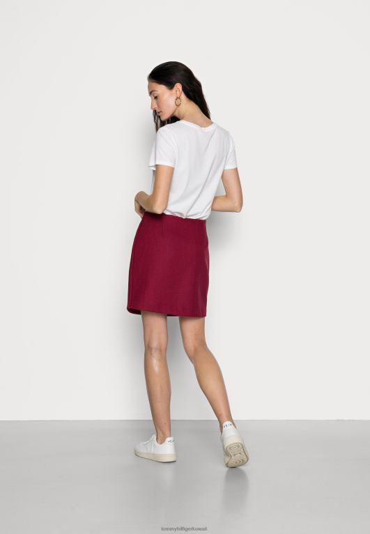 روبي قرمزي متعرجة Tommy Hilfiger مزيج تنورة صغيرة 446447220