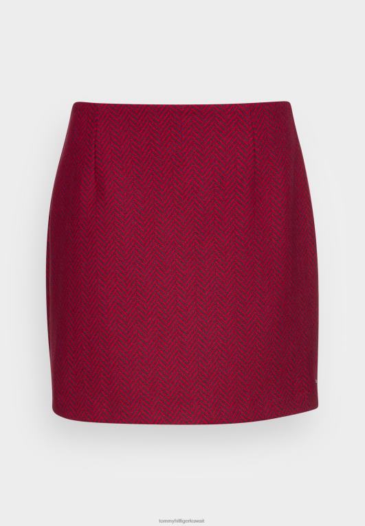 روبي قرمزي متعرجة Tommy Hilfiger مزيج تنورة صغيرة 446447220