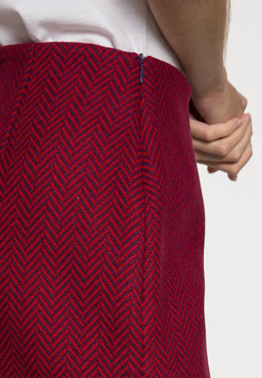 روبي قرمزي متعرجة Tommy Hilfiger مزيج تنورة صغيرة 446447220