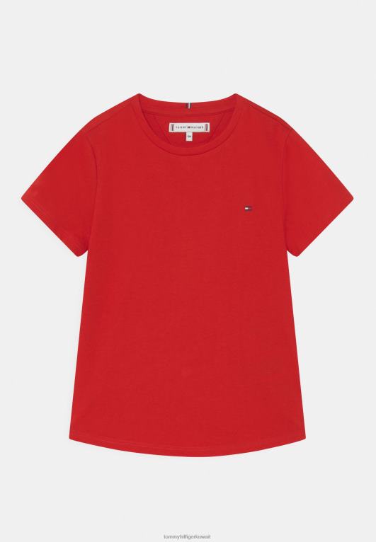 قرمزي عميق Tommy Hilfiger قميص أساسي أساسي 446447247