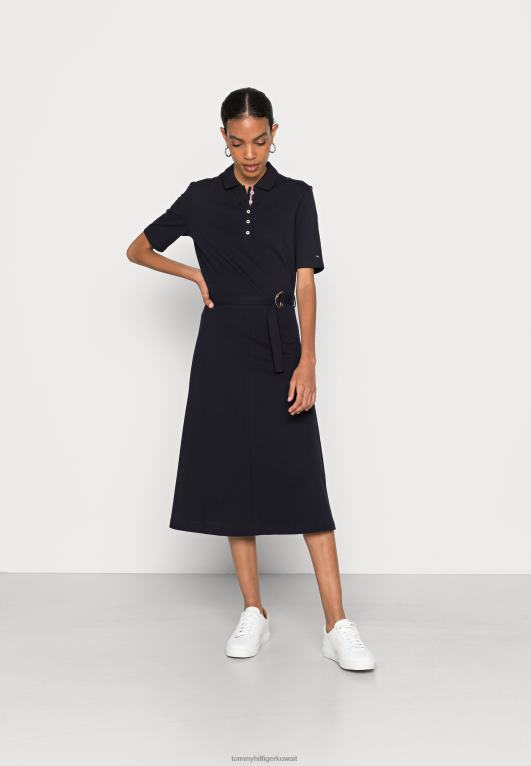 سماء الصحراء Tommy Hilfiger فستان ميدي بولو فستان قميص 446447262