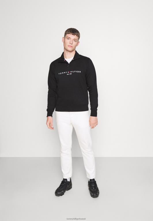 أسود Tommy Hilfiger سترة بشعار الماركة 446447269