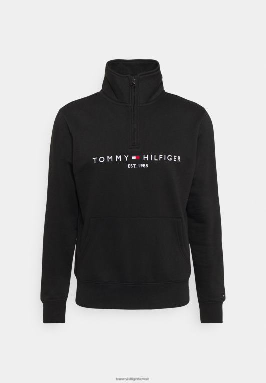 أسود Tommy Hilfiger سترة بشعار الماركة 446447269