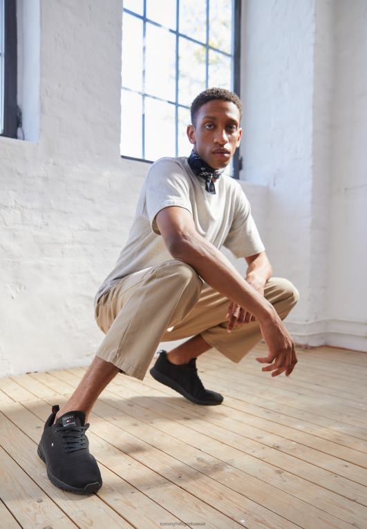 أسود Tommy Hilfiger المدربين عداء الشركات 446447277