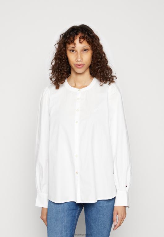 البصرية الأبيض Tommy Hilfiger بلوزة بأزرار 446447299