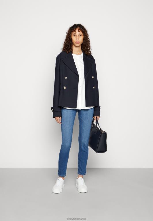 البصرية الأبيض Tommy Hilfiger بلوزة بأزرار 446447299