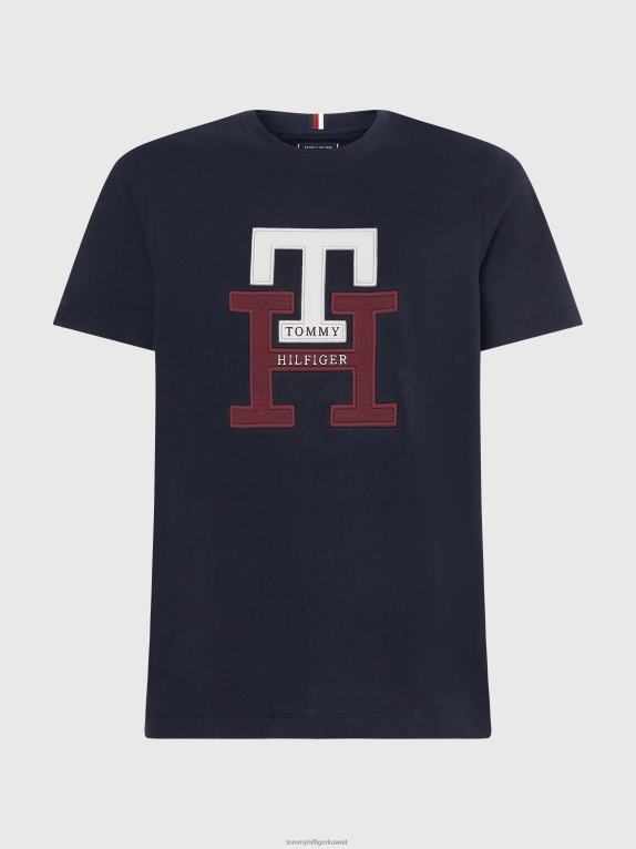 سماء الصحراء Tommy Hilfiger تيشيرت من القطن العضوي مزين بشعار المونوغرام 44644730