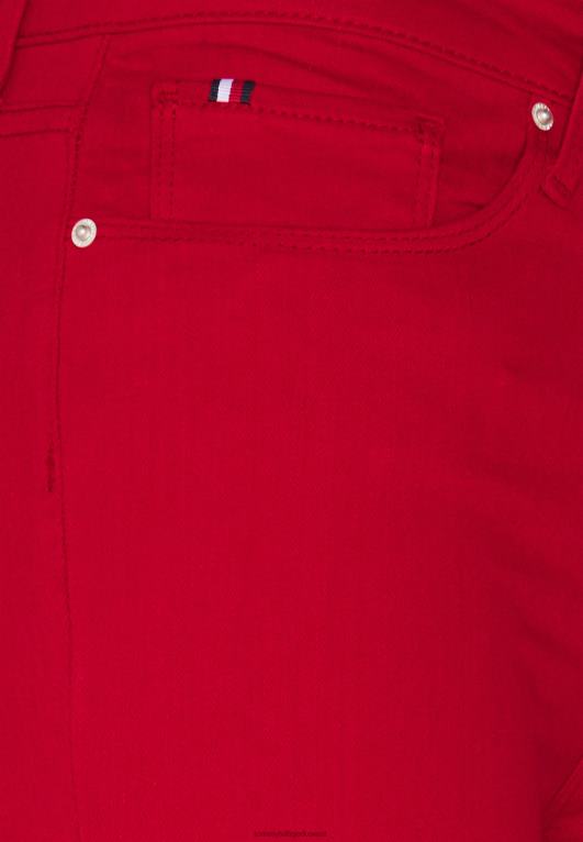 الأحمر الأساسي Tommy Hilfiger جينز فليكس كومو ذو قصة ضيقة 446447322