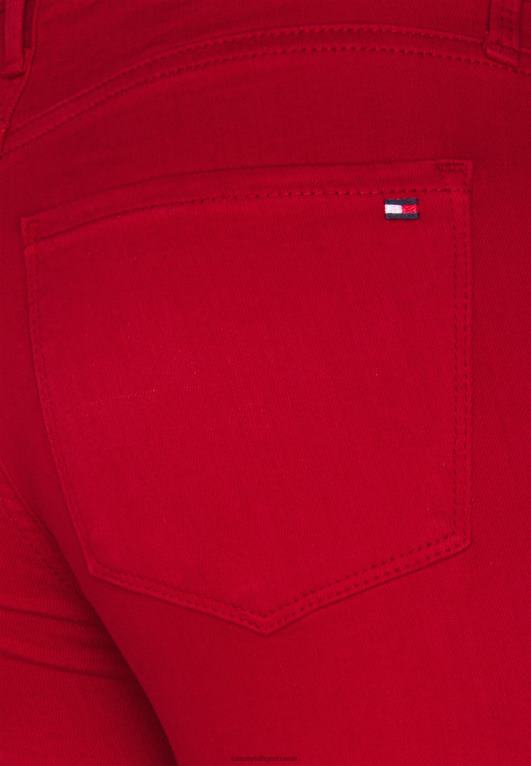 الأحمر الأساسي Tommy Hilfiger جينز فليكس كومو ذو قصة ضيقة 446447322