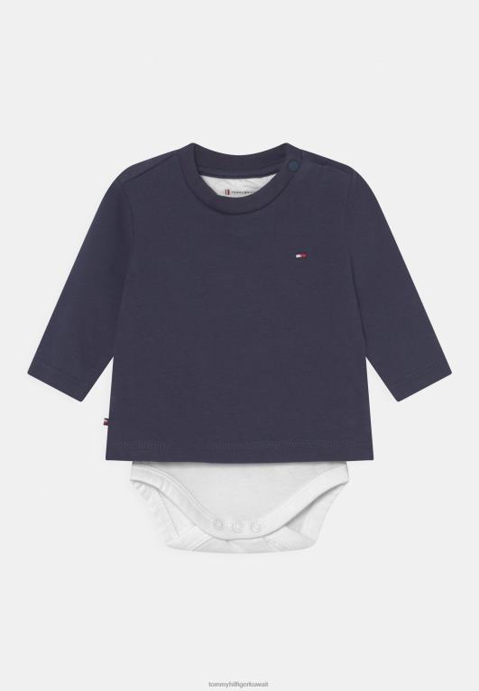 البحرية الشفق Tommy Hilfiger تي شيرت أساسي للأطفال للجنسين 446447325