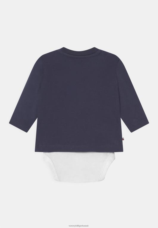 البحرية الشفق Tommy Hilfiger تي شيرت أساسي للأطفال للجنسين 446447325