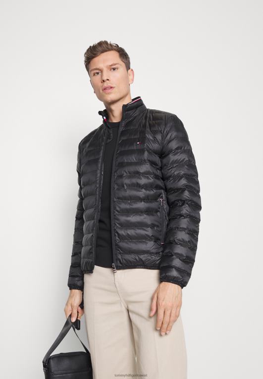 أسود Tommy Hilfiger سترة شتوية دائرية قابلة للتعبئة 446447331