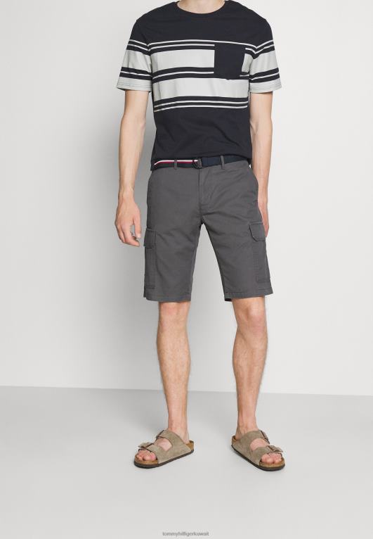 الرماد الداكن Tommy Hilfiger جون حزام البضائع السراويل 446447332