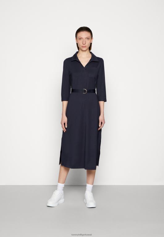 سماء الصحراء Tommy Hilfiger قميص ميدي فستان يوم 446447334