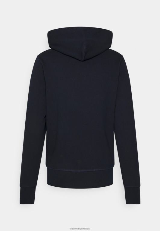 سماء الصحراء Tommy Hilfiger كنزة بغطاء رأس وشعار مربع 446447344