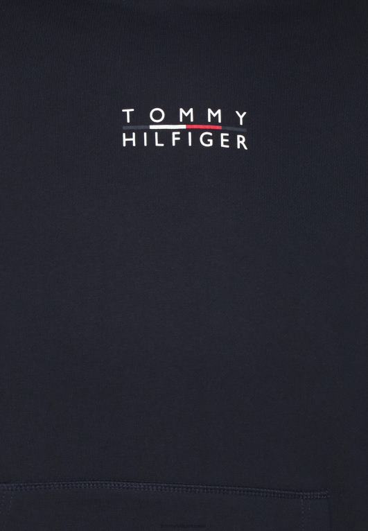سماء الصحراء Tommy Hilfiger كنزة بغطاء رأس وشعار مربع 446447344