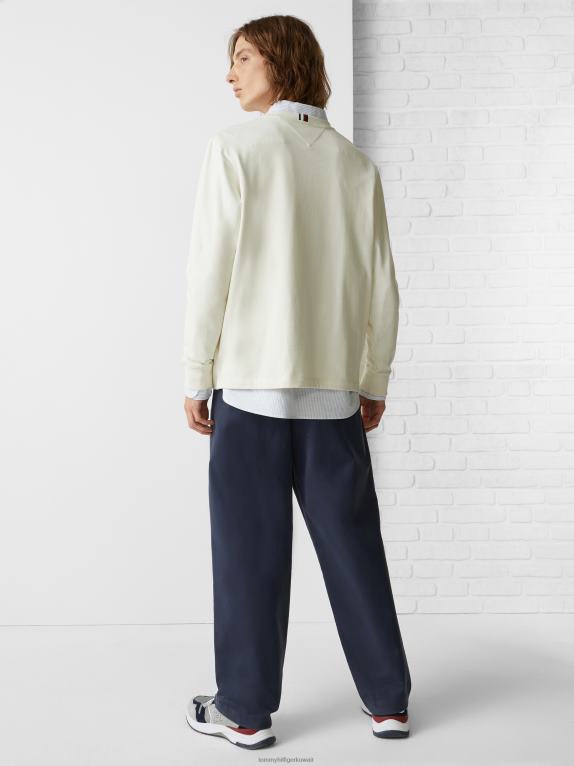 عاج Tommy Hilfiger تيشيرت بأكمام طويلة وأبليكة مونوغرام 44644734