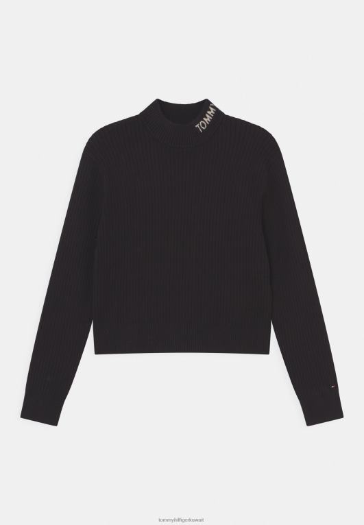 أسود Tommy Hilfiger سترة مريحة برقبة السلحفاة 446447354